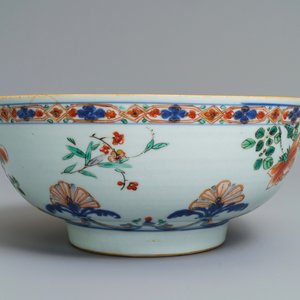 A Chinese verte-Imari bowl with floral design, Kangxi — 照片 4