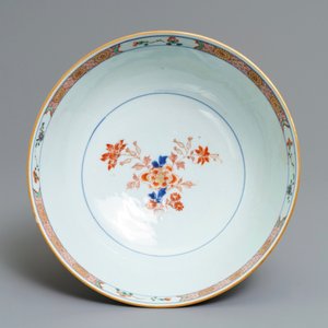 A Chinese verte-Imari bowl with floral design, Kangxi — 照片 6