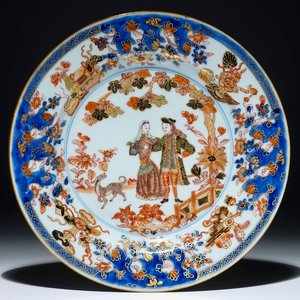 A Chinese verte-imari "Governor Duff" plate, Yongzheng — photo 1