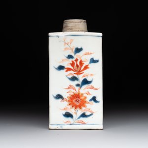 A Chinese verte-Imari tea caddy with the arms of Sampaio e Melo for the Portuguese market, Kangxi — photo 3