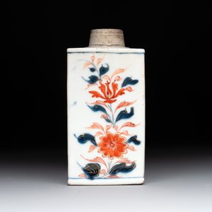 A Chinese verte-Imari tea caddy with the arms of Sampaio e Melo for the Portuguese market, Kangxi — photo 5