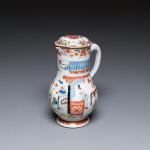 A Chinese verte-Imari 'Xi Xiang Ji' ewer and cover, Yongzheng — photo 1