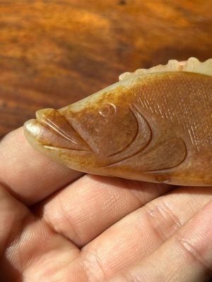 A Chinese white and russet jade mandarin fish or Chinese perch, Yuan — 照片 6