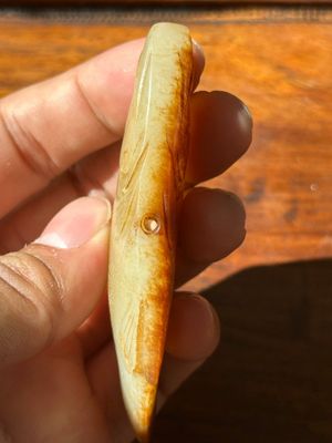 A Chinese white and russet jade mandarin fish or Chinese perch, Yuan — 照片 10