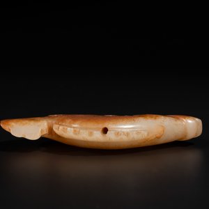 A Chinese white and russet jade mandarin fish or Chinese perch, Yuan — 照片 7