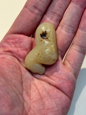 A Chinese white and russet jade pendant in the form of a horse, Song/Ming — photo 4
