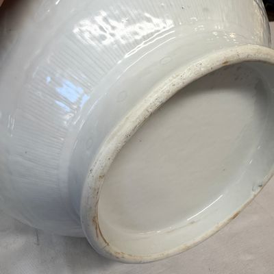 A Chinese white-glazed 'Bats among Clouds' vase with relief design, Qianlong/Jiaqing — foto 12
