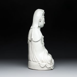 A Chinese white-glazed Guanyin, Kangxi mark, 19th C. — photo 2