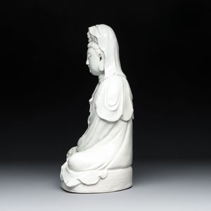 A Chinese white-glazed Guanyin, Kangxi mark, 19th C. — photo 4