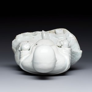 A Chinese white-glazed Milefo Buddha, 19th C. — photo 6