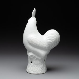 A Chinese white-glazed model of a rooster, 19th C. — 照片 3