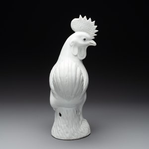 A Chinese white-glazed model of a rooster, 19th C. — 照片 4
