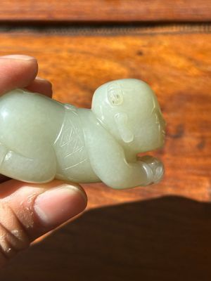 A Chinese white jade carving of a reclining boy, Qing — photo 8