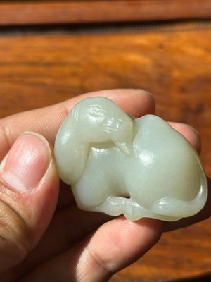 A Chinese white jade carving of a reclining camel, Qing — photo 5