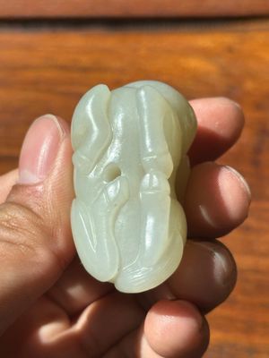 A Chinese white jade carving of a reclining camel, Qing — photo 6