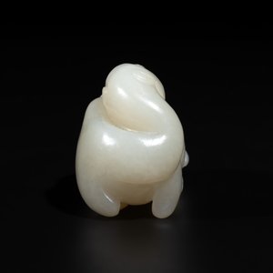 A Chinese white jade carving of a reclining camel, Qing — photo 4