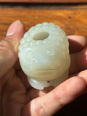 A Chinese white jade water pot in the shape of a three-legged toad, Qing — photo 9