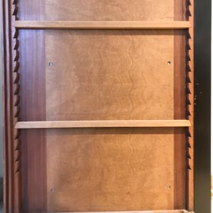 A Chinese wooden closet with 23 qianjiang cai plaques, 19/20th C. — photo 92