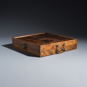 A Chinese wooden foldable coat rack, four cloisonné wares and a soapstone carving — photo 2