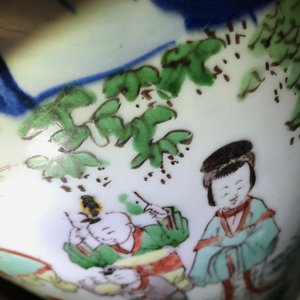 转型期  人物风景五彩将军罐 — 照片 16