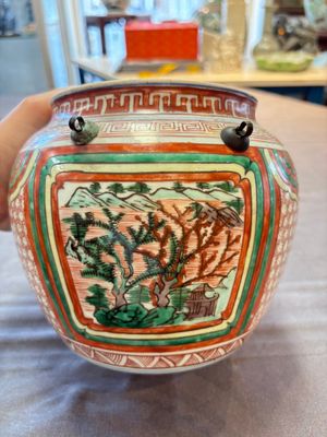 A Chinese wucai bowl with landscape panels, Transitional period — photo 5