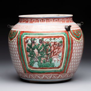 A Chinese wucai bowl with landscape panels, Transitional period — photo 2