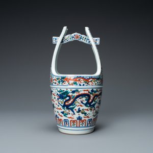 A Chinese wucai bucket, Wanli mark, Republic — photo 3