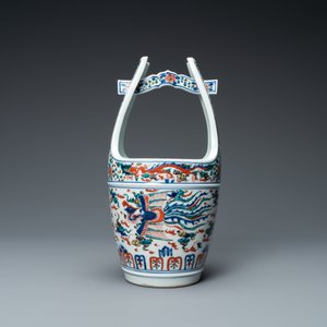 A Chinese wucai bucket, Wanli mark, Republic — photo 5