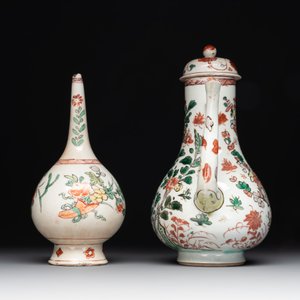 A Chinese wucai covered ewer and a rosewater sprinkler for the Islamic market, Kangxi — foto 2