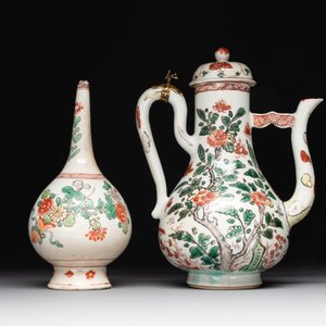 A Chinese wucai covered ewer and a rosewater sprinkler for the Islamic market, Kangxi — foto 3