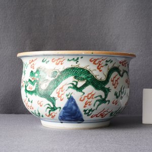 A Chinese wucai 'dragon' censer, Transitional period — photo 9