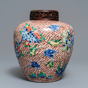 A Chinese wucai ginger jar, Transitional period — photo 2