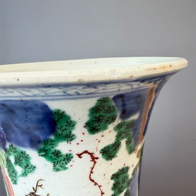 A Chinese wucai 'Gu' vase with Sanxing design — photo 6