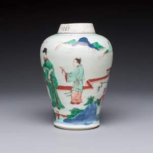 A Chinese wucai 'Jia Guan Jin Jue 加冠進爵' vase, Transitional period — photo 2