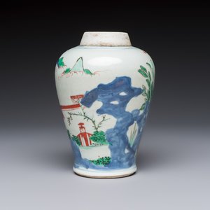 A Chinese wucai 'Jia Guan Jin Jue 加冠進爵' vase, Transitional period — photo 3