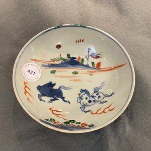 A Chinese wucai Ko-Akae 'two horses' dish, Tianqi or Chongzhen — 照片 5