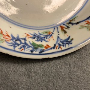 A Chinese wucai ko-sometsuke 'calligraphy' plate, Transitional period — 照片 6