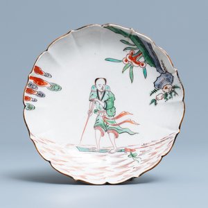 A Chinese wucai ko-sometsuke lotus-shaped dish for the Japanese market, 17th C. — 照片 1