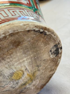 A Chinese wucai 'Landscapes and Flowers' vase, Transitional period — photo 14