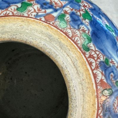A Chinese wucai 'Peony Scroll' jar — photo 14