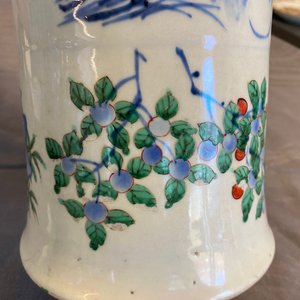 A Chinese wucai vase with figures in a landscape, Transitional period — photo 21