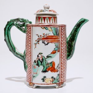 A Chinese wucai wine jug with a dragon-shaped handle, Transitional period — 照片 4