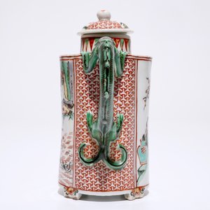A Chinese wucai wine jug with a dragon-shaped handle, Transitional period — 照片 5