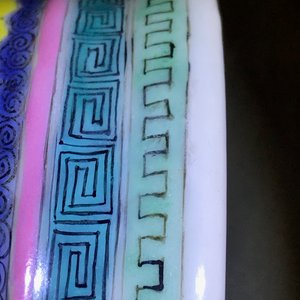 A Chinese yellow-ground famille rose bottle vase with antiquities design, Yongzheng — photo 9