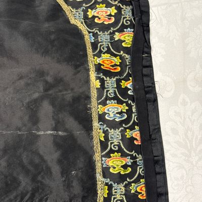 A Chinese yellow-ground silk and gold-thread embroidered 'Wan Shou 萬壽' panel — 照片 23