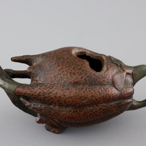 A Chinese Yixing pewter-mounted buddha's hand shaped teapot, 18/19th C. — photo 1