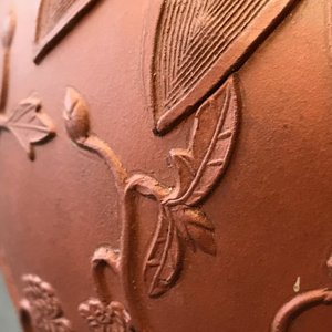 A Chinese Yixing stoneware baluster vase with applied design, Kangxi — photo 14