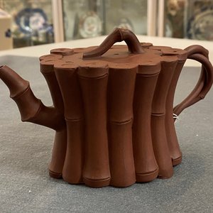A Chinese Yixing stoneware 'bamboo' teapot and cover, Kangxi — 照片 16