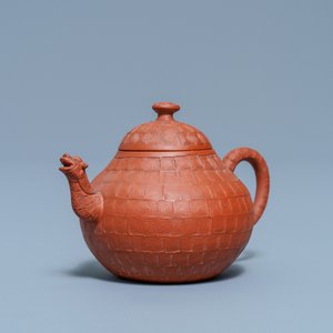 A Chinese Yixing stoneware dragon-spouted teapot and cover, Kangxi — photo 1