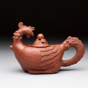 A Chinese Yixing stoneware 'phoenix' teapot, Kangxi — 照片 1
